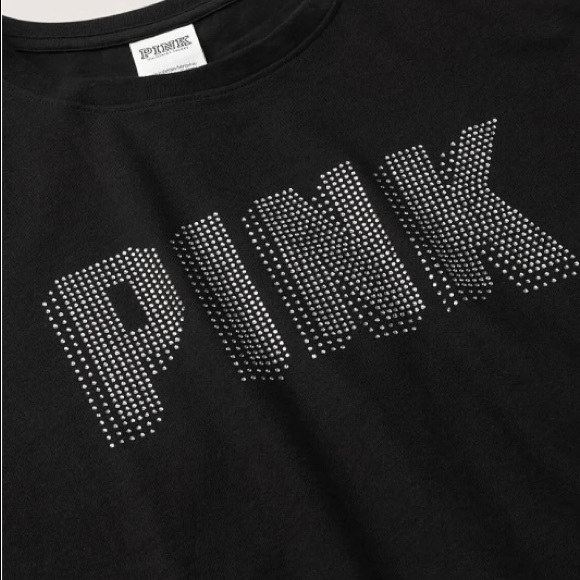 Victoria's Secret PINK Size XL M L Bling Short
Sleeved Tee SHINE SHORTS Outfit - Picture 5 of 12